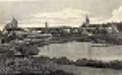 Panorama Brodnicy. Widok z prawego brzegu Drwęcy, z miejsca dzisiejszego mostu na ul. Sienkiewicza (od północnego zachodu)