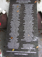 ablica pamięci w Brzezinkach nad jeziorem Bachotek